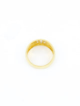 18k Diamond Flower Dome Band Ring Fine Jewelry arcadeshops.com