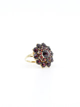 Rose Cut Garnet Flower Ring Fine Jewelry arcadeshops.com