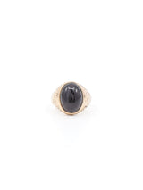 Antique Garnet Cabochon Rose Gold Signet Ring Fine Jewelry arcadeshops.com