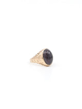 Antique Garnet Cabochon Rose Gold Signet Ring Fine Jewelry arcadeshops.com