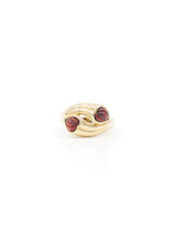 14k Heart Garnet Bipass Stye Ring Fine Jewelry arcadeshops.com