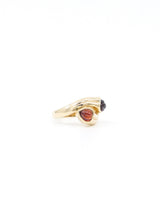 14k Heart Garnet Bipass Stye Ring Fine Jewelry arcadeshops.com