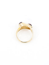 14k Heart Garnet Bipass Stye Ring Fine Jewelry arcadeshops.com