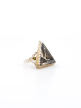 Triangular Smokey Quartz Cocktail Ring Fine Jewelry arcadeshops.com