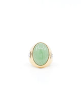 Jade Cabochon Signet Ring Fine Jewelry arcadeshops.com