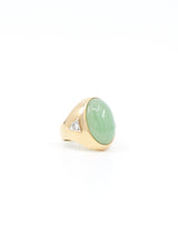 Jade Cabochon Signet Ring Fine Jewelry arcadeshops.com