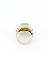 Jade Cabochon Signet Ring Fine Jewelry arcadeshops.com