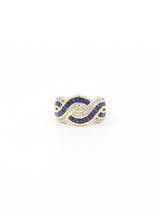 Sapphire and Diamond Woven Band Ring Fine Jewelry arcadeshops.com