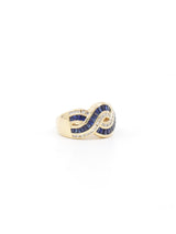 Sapphire and Diamond Woven Band Ring Fine Jewelry arcadeshops.com