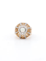14k Lattice Dome Ring with Opal and Diamonds Fine Jewelry arcadeshops.com