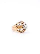 14k Lattice Dome Ring with Opal and Diamonds Fine Jewelry arcadeshops.com
