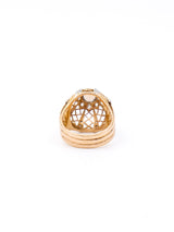 14k Lattice Dome Ring with Opal and Diamonds Fine Jewelry arcadeshops.com
