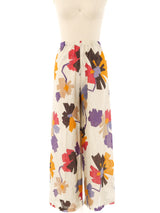 Graphic Floral Lurex Pants Bottom arcadeshops.com