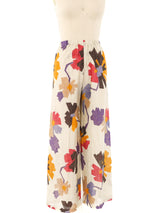 Graphic Floral Lurex Pants Bottom arcadeshops.com