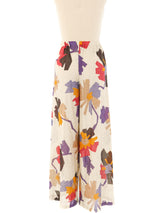 Graphic Floral Lurex Pants Bottom arcadeshops.com