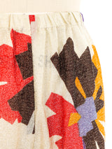 Graphic Floral Lurex Pants Bottom arcadeshops.com