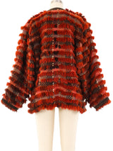 Rust Knit Fur Jacket Jacket arcadeshops.com