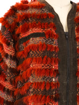 Rust Knit Fur Jacket Jacket arcadeshops.com