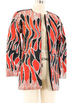 Sequin Embellished Flame Jacket Jacket arcadeshops.com
