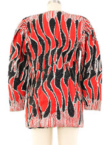 Sequin Embellished Flame Jacket Jacket arcadeshops.com