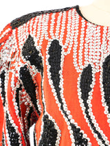 Sequin Embellished Flame Jacket Jacket arcadeshops.com