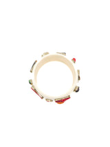 Coral Studded Ivory Resin Bangle Accessory arcadeshops.com
