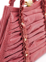 Judith Leiber Rose Lizard Top Handle Bag Accessory arcadeshops.com