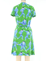 Ken Scott Martial Arts Printed Jersey Dress Dress arcadeshops.com