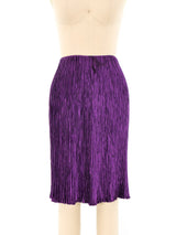 Mary McFadden Violet Plisse Skirt Ensemble Suit arcadeshops.com