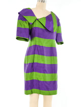 Lanvin Striped Silk Dress Dress arcadeshops.com