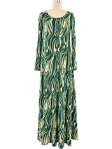 Diane Von Furstenberg Marble Printed Maxi Dress Dress arcadeshops.com
