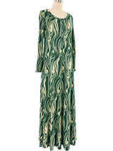 Diane Von Furstenberg Marble Printed Maxi Dress Dress arcadeshops.com