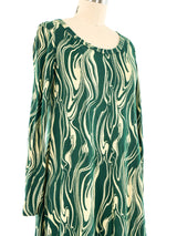 Diane Von Furstenberg Marble Printed Maxi Dress Dress arcadeshops.com