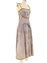 1970's Roberto Cavalli Hand Painted Suede Tank Dress Dress arcadeshops.com