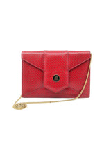 Lanvin Logo Printed Leather Envelope Clutch Accessory arcadeshops.com