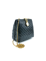 Black Wicker Shoulder Bag Accessory arcadeshops.com