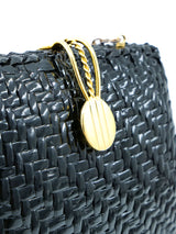 Black Wicker Shoulder Bag Accessory arcadeshops.com