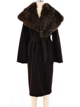 Thierry Mugler Fur Trimmed Overcoat Outerwear arcadeshops.com