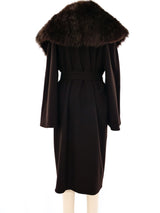 Thierry Mugler Fur Trimmed Overcoat Outerwear arcadeshops.com