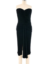 Vicky Tiel Ruched Black Dress Dress arcadeshops.com
