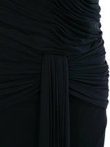 Vicky Tiel Ruched Black Dress Dress arcadeshops.com