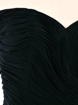Vicky Tiel Ruched Black Dress Dress arcadeshops.com