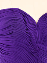 Vicky Tiel Ruched Purple Mini Dress Dress arcadeshops.com