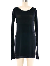 Liza Bruce Black Jersey Mini Dress Dress arcadeshops.com