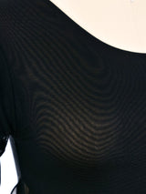 Liza Bruce Black Jersey Mini Dress Dress arcadeshops.com