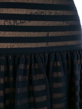 Alaia Striped Mesh Fit and Flare Dress Dress arcadeshops.com