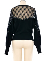 Sonia Rykiel Lace Panel Sweater Top arcadeshops.com