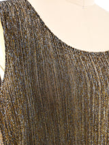 Issey Miyake Pleats Please Metallic Plisse Tank Top arcadeshops.com