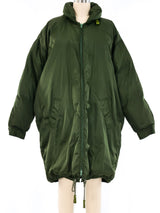 Prada Green Nylon Puffer Coat Outerwear arcadeshops.com