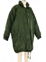 Prada Green Nylon Puffer Coat Outerwear arcadeshops.com